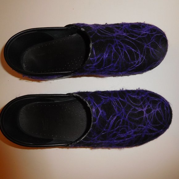 Dansko Purple Wool Swirl Clogs—Size 39 EU/US = Size 8 - Picture 2 of 7
